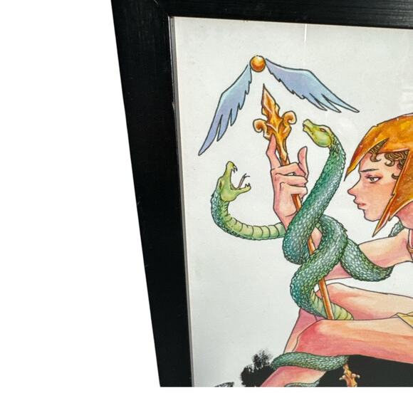 Hermes God Mercury Romantic Print with Signature M. Reyes - Picture 3 of 9